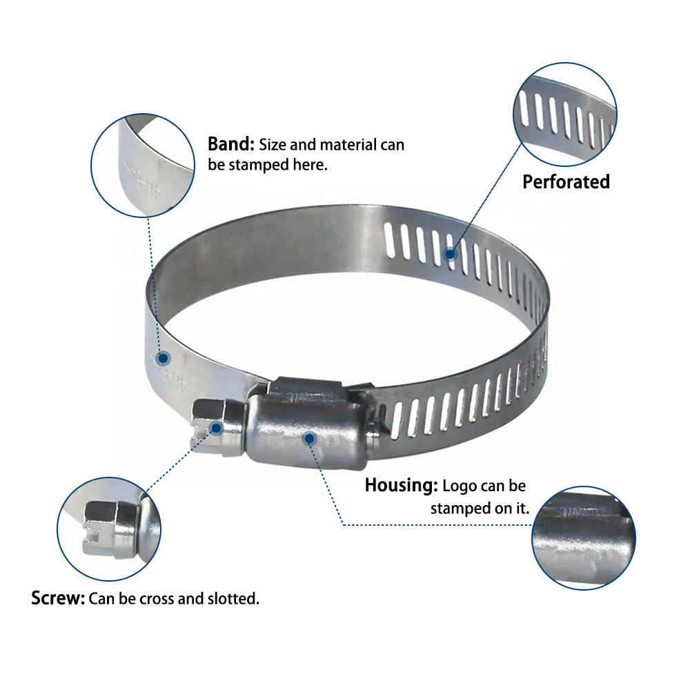 12.7mm Worm gear hose clamp