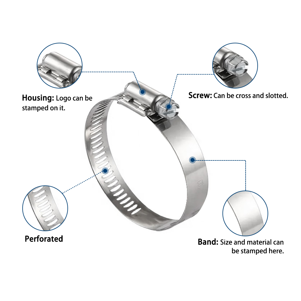 2 pcs-worm-gear-hose-clamp-structure-diagram