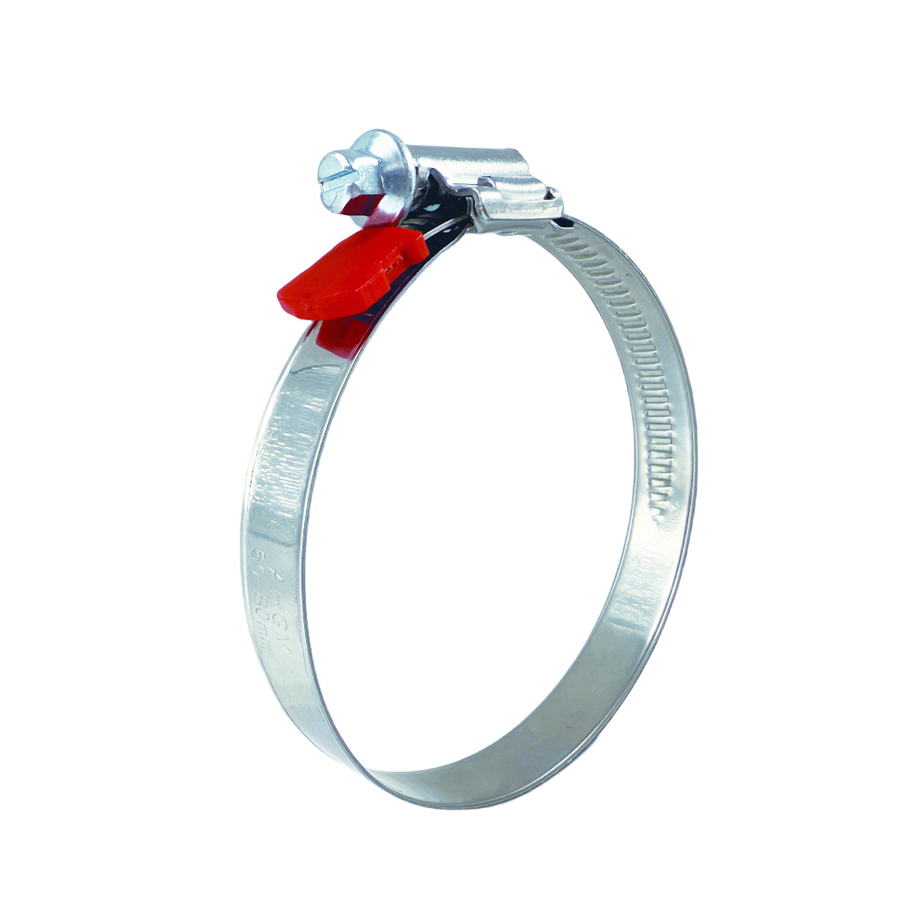Worm drive hose clamp without welding