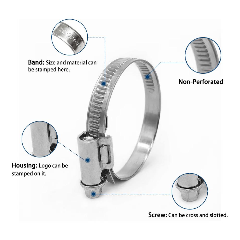 worm drive hose clamp without welding diagram
